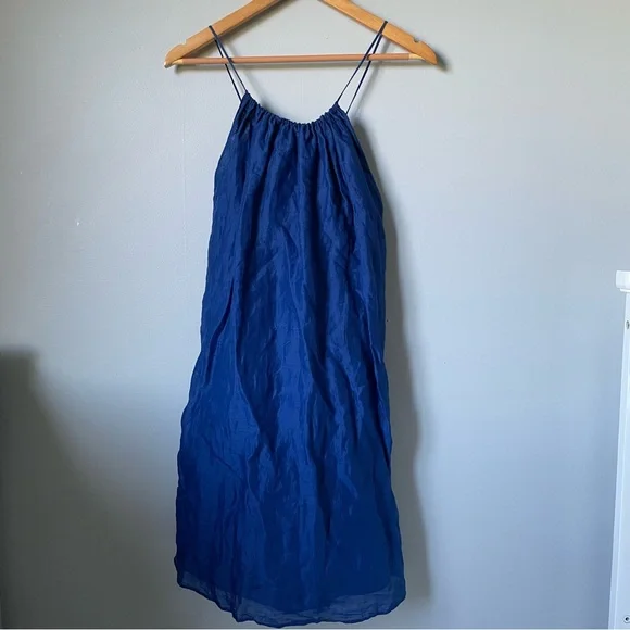 Banana Republic Blue 100% Cotton Chic Dress - Picture 1 of 7
